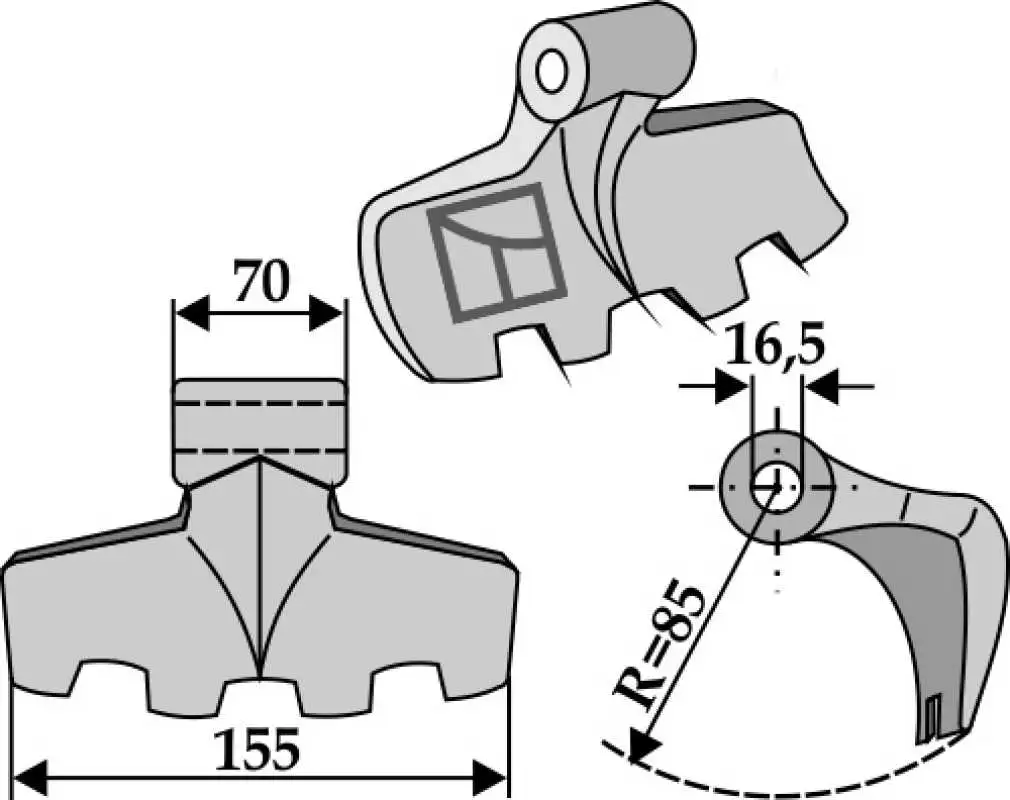 Hammerschlegel 155x70mm